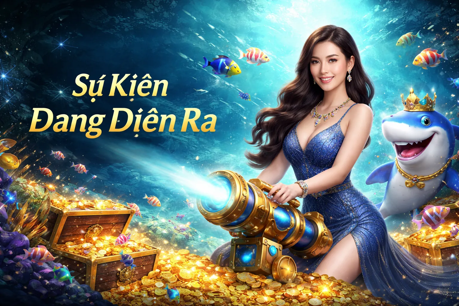 Trò chơi Bắn Cá Ăn Xu với nhiều loại cá từ nhỏ đến lớn và hệ thống xu hấp dẫn